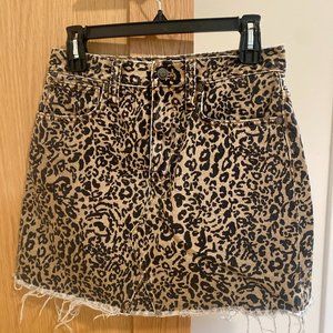 Animal print Madewell skirt